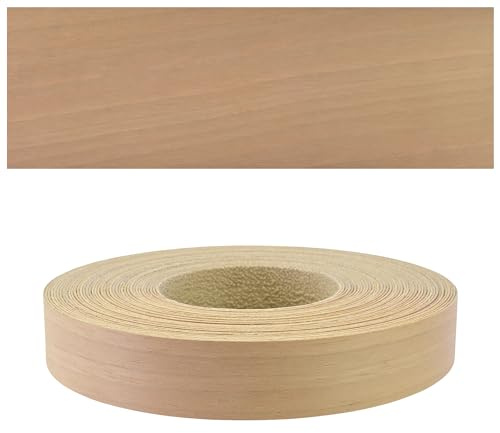 Mprofi MT® Kantenumleimer Nussbaum | 22 mm x 5 m | Echtholz Furnier Kantenband | Bügelkantenumleimer für Regale und Möbelplatten | Kantenumleimer mit Schmelzkleber | Bügelkante für Möbel – OR/22/5