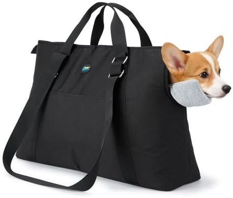 Ownpets Große Hundetragetasche, Träger mit Taschen für Mittelgroße Welpen, Flugzeuggenehmigt, Passt für bis zu 10 kg, Katzen- & Hundetragtasche, Hände-freie Haustier-Tragtasche für Frauen | Staufächer, Reise, Tierarzt & Einkauf, für mittelgroße Haustiere