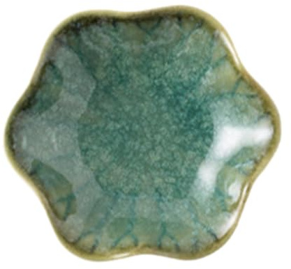 Hellery Porte-cuillère en Forme de Fleur, Plateau à Bijoux, Couverts, Assiette Décorative, Bol à Sauce, Plateau à Bijoux pour Femme, Vert