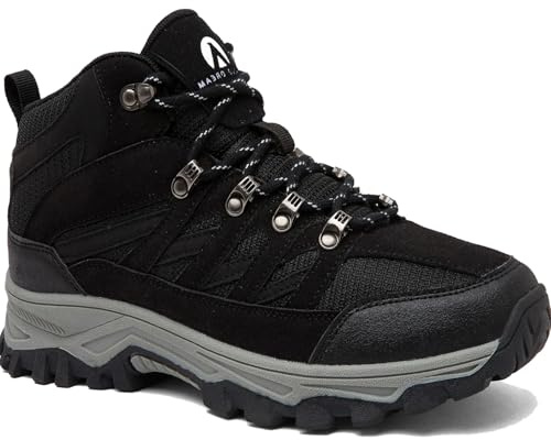 HODTOB Scarpe da Trekking Uomo Donna Montagna Antiscivolo Scarpe Escursionismo Ammortizzate Traspiranti Passeggiate Sportive All'aperto Scarpe da Escursionismo Nero 39EU