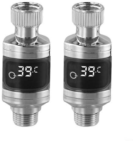 HpLive Duschthermometer, LED Digital Badethermometer Mit Elektrischer Anzeige, Echtzeit Temperaturanzeige In °C/°F Für Duschkopf Und Handbrause