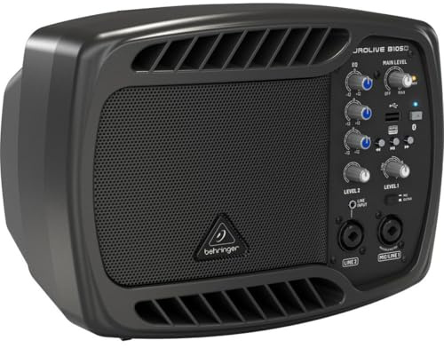 Behringer EUROLIVE B105D Ultra-Compact 50-Watt PA/Monitor Speaker with MP3 Player and Bluetooth Audio Streaming