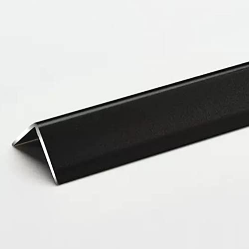 Eckschutzprofil eckschutzkanten 1.5m Metall Eckenschützer Für Wände, Selbstklebender Eckschutz Für Wandverkleidungen, Holzböden, Treppen, Arbeitsplatten Und Aufkantungen, Schwarz ( Color : W 50mm(2 in