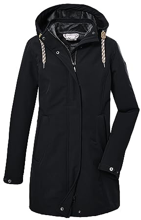 G.I.G.A. DX Dam softshelljacka parka/utomhusjacka med huva GW 19 WMN SFTSHLL PRK, svart, 42, 39842-000