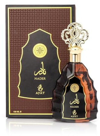 Ayat Perfumes - NADER Eau de Parfum 100 ml für Herren, arabischer Duft – entworfen in Dubai – mit bezaubernden Noten von Johannisbeere, Rose und Agarholz – ideale Geschenke (NADER)