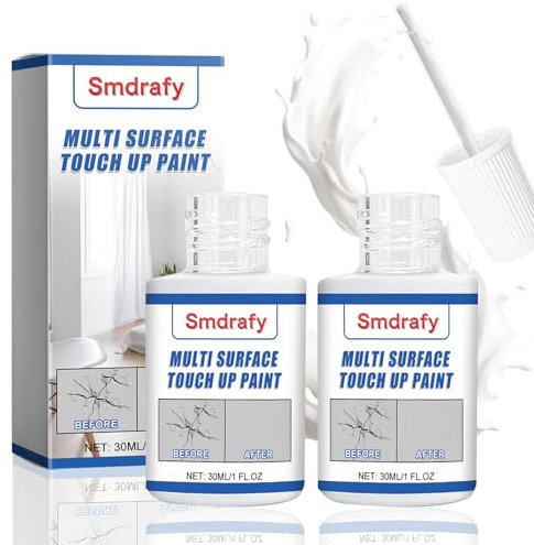 Pittura Piastrelle Bagno, Riparazione per Vasca Smalto, Vernice per Piastrelle, per di Piccoli Difetti,Graffi e Crepe Nelle Vasche,2PCS