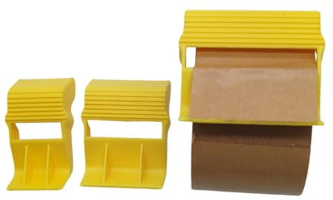 Applicatore di nastro adesivo per mascheratura, 5,5 x 5,1 x 6 cm, ABS, blu, compatto, leggero, efficiente, dispenser per nastro adesivo con tappo taglierino per taglio preciso, strumento portatile per