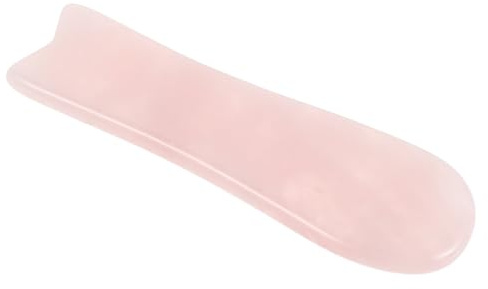 DIYEAH Natürlicher Rosenquarz Gua Sha Massagegerät für Gesicht und Körper Ergonomisches Massage Schabbrett zur Hautpflege und Entspannung Tragbarer Gesichts Guasha für Wellness