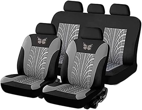 Xjjhyl Ensembles de Housses de Siège Voiture pour Skoda Kamiq 2019-2024 2025 2026, Couvre siège en Polyester et Protection pour Conducteur et Passager,Grey