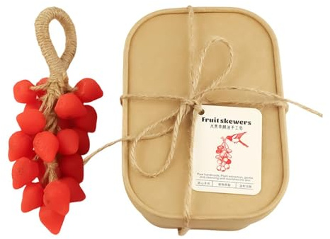 Savon corporel Nettoyant Visage Artisanal Forme Fraise | Savon Solide Naturel Pour hommes, femmes, , , le visage, la douche, la peau, l'hygiène, la santé et le foyer
