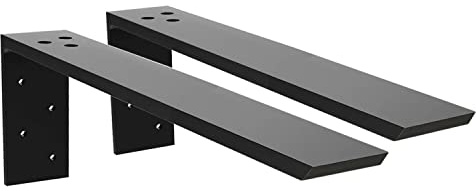 Heavy Duty Countertop Support Bracket 2 Pack - Hidden Shelf Bracket 10 x 6 x 2.5 Forward L Bracket Metal Corbels for Quartz, Granite, Wood, Concrete, Laminate Countertops