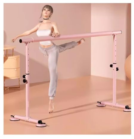 Treppenhandlauf, tragbare Ballettstange, freistehende Tanzstange mit Einstellbarer Höhe für Kinder und Erwachsene, für Zuhause, Fitnessstudio, Tanzraum, einfache Montage (Farbe: Ro