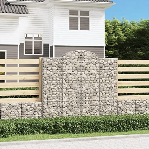 DYRJDJWIDHW bac Plastique rectangulaire,Grand Pot de Fleur Exterieur XXL,Paniers à gabions arqués 7 pcs 200x50x180200 cm Fer galvaniséConvient pour Les patios, Les balcons et Les Jardins