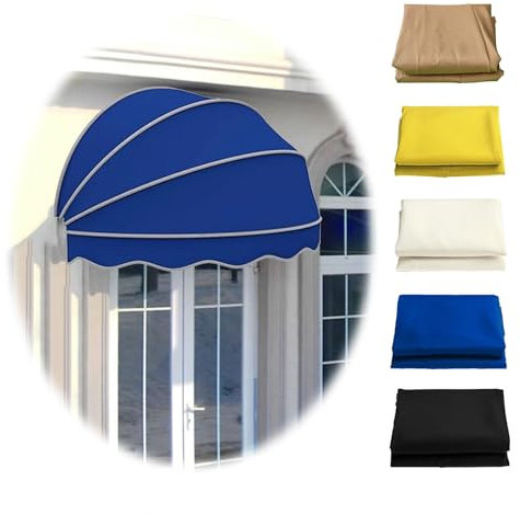 Tende A Cupola In Tela, Tettoia A Cupola Pieghevole Per Porte, Tettoia For Finestra A Cupola Emisferica, Tende Da Sole Con Telaio, Per Cortile Negozio Balcone Cafe(Blue,60cm/1.97ft)