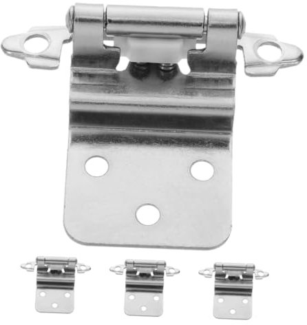 Generic 4 Pezzi Cerniera Dell'armadio Cerniere Dell'armadio Incassate Cerniere Delle Porte Dei Mobili Cerniere Autochiudenti Cerniere a Porte Nascoste Argento Ferro Da Stiro