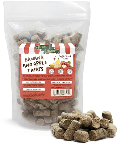 Horse Herbs Banana & Apple Treats 1.5kg | 100% Natural, Sugar Free Treats for Horses & Ponies, No Artifical Ingredients, Molasses Free (1.5kg Bag)