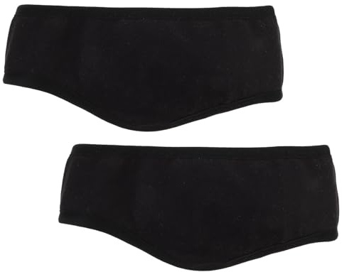 INOOMP Paraorecchie Insonorizzanti Morbide per Dormire 2 Pezzi Copertura Orecchie in Cotone Nero Comodo per Ambienti Rumorosi Ufficio e Riposo