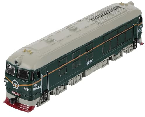 TEHAUX Modellino Locomotiva Treno Giocattolo in Lega Verde Luci e Musica per Sviluppo Precoce e Gioco Educativo