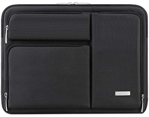Lacdo 360° Protectora Funda Portátiles para 15 Pulgadas New MacBook Air M4 A3241 2025/M3 A3114/M2 A2941 2024-2023, 15 MacBook Pro A1990 A1707, DELL XPS 15 Plus 2022-2020 Bolsa Ordenador Case, Negro