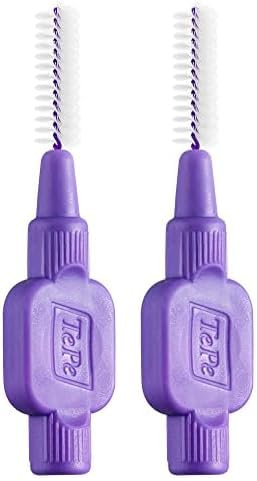 TePe Interdental Brush, Original, Purple, 1.1 mm/ISO 6, 20pcs, plaque removal, efficient clean between the teeth, tooth floss, for narrow gaps (Packung mit 2)