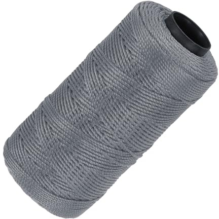 QUARKZMAN 3 Stränge Nylonschnur 1,5 mm x 218 Yards Gartenarbeit Dunkelgrau
