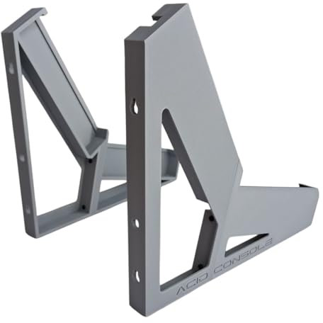 SMB Acid Console Desktop-Ständer für 2 Behringer TD-3 & RD-6 Synthesizer, Silber-Grau, 15° und 60° Winkel