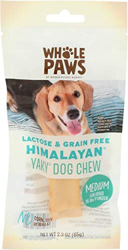 Whole Paws, Himalayan Yaky Dog Chew, Lactose & Grain Free, Medium (for Dogs 35 lbs & Under), 2.3 Ounce