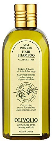 OLIVOLIO Shampoo mit 100% Bio Olivenöl und Biotin/Rosmarin & 84% natürliche Inhaltsstoffe - ohne Mineralöl und Parabene