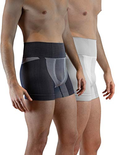 FarmaMed Ecodrytech Pacco da 2 Boxer Uomo, Traspirante, Seamless, Antibatterico, Antiodore, 100% Made in Italy