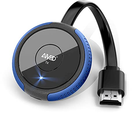Wireless HDMI Transmitter, AIMIBO 5G HDMI Wireless Extender Streaming 4K Media Video/Audio/File for Phone, Laptop, Camera, Cable Box, Netfix, to HDTV, Monitor, Projector, 165FT, blue