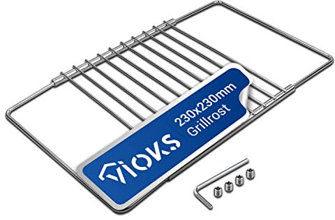 VIOKS Parrilla de acero inoxidable 230 – 400 mm, extensible, parrilla para horno, rejilla para horno, rejilla para horno, rejilla ampliable para horno