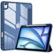 ProCase Cover iPad Air 11 M3 2025/M2 2024, Custodia iPad Air 5a 4a Generazione 2022/2020 10,9 Pollici con Portapenna, Retro Posteriore Transparent Smart -Blu Marino