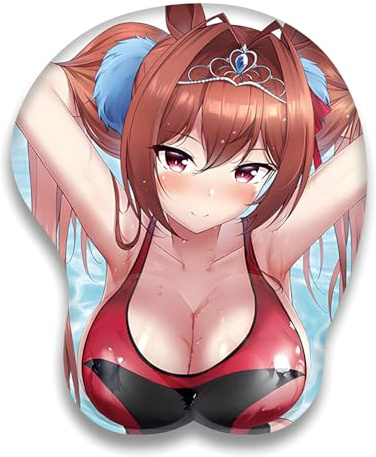 ELLENNE - Tapis de souris 3D en gel avec repose-poignet - GAMING MANGA ANIME JAPAN (Dessin 09)