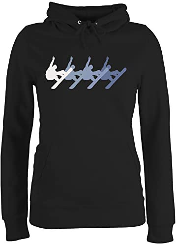Shirtracer Pullover Damen Hoodie Frauen - Snowboard, Ski und mehr - Snowboarder - XXL - Schwarz - für Skifahren Snowboard Pulli Wintersport Hoodies