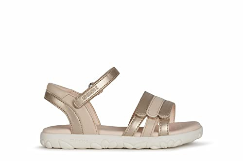 Geox Fille J Sandal Haiti Girl Sandales, Platinum, 32 EU