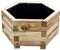 holz4home® Outdoor Pflanzkübel S I 6-Eckig aus Tannenholz I inkl. Gartenhandschuhe & Vlies I Blumentopf Terrasse aus Holz I Pflanzkasten Pflanztopf Blumenkübel Balkon