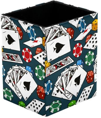VAPOKF Stiftehalter für Schreibtisch, Chips, Würfel und Spielkarten, Drucke, Stifthalter, Stiftehalter, Make-up-Pinsel, Aufbewahrung, Schreibtisch, Schreibwaren, Organizer für Home Office