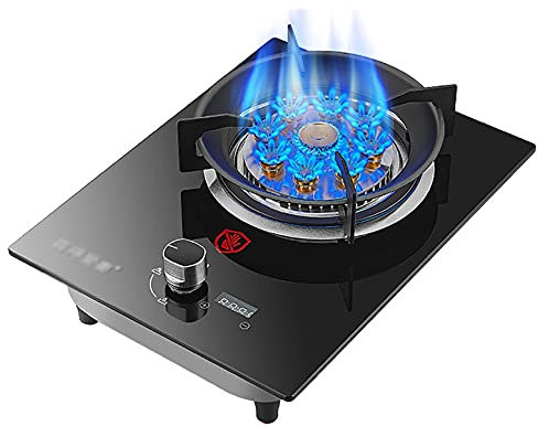 Plaque de cuisson à gaz intégrée, cuisson sur table, protection contre les flammes par thermocouple/allumage électronique par impulsion, pour réchauffer, cuisiner, faire bouillir, frire, mijoter