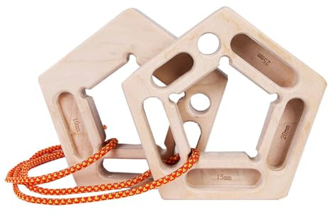 POFET Hangboard Fingerboard Rock Climbing Rings Finger Strengthener for Pull-up Grip Strength Training Indoor and Outdoor Double-Sided Non-Slip Portable