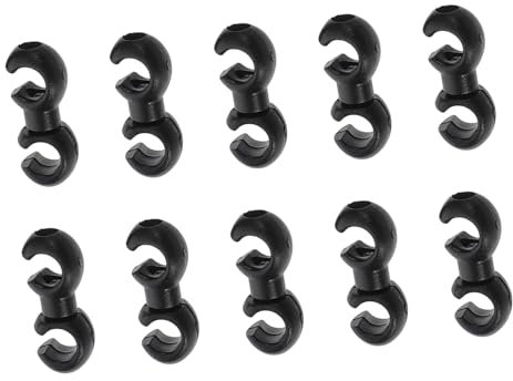Toddmomy 10pcs Bicycle Cable Clasps Brake Cable Clips s Shaped Buckle Clips Bike Fixed for Road Mountain Bike Wheel Accessories