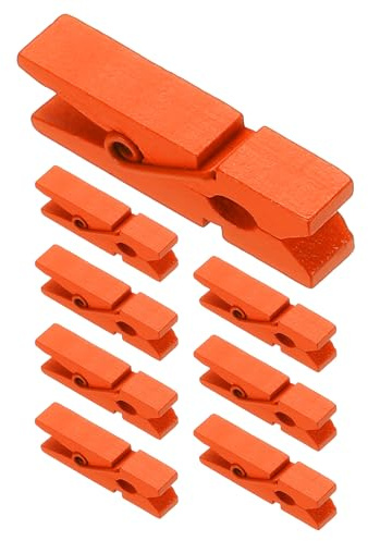PATIKIL 50Pcs 1.4 Pinces À Linge en Bois Coloré Mini Pinces À Linge Orange | Colorées En Bois, Prise Ferme, Pinces Photo, Pour Images suspendu Vêtements Artisanat Décoratif