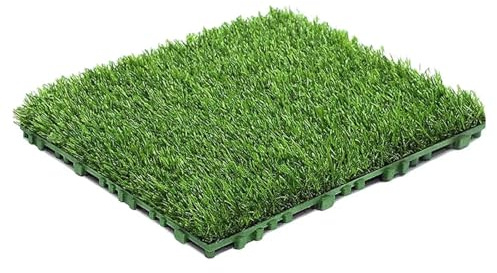 XIUsheUA Dalles Gazon emboîtables Lot de 10 Dalles Gazon synthétique Vert à emboîtement, 30,5 x, cm