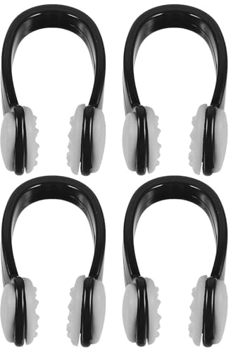 VICASKY 4 Pezzi Clip Nasali Impermeabili in Silicone per Nuoto Tappi Nasali Ergonomici per Adulti e Protezione Anti-Acqua Leggera per Allenamento Subacqueo e Immersioni