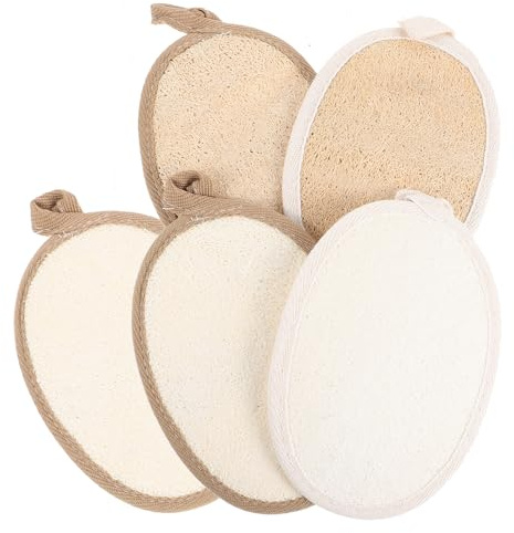 Esponja Corporal Lufa 5 Exfoliante Piezas Natural de Ducha | Baño y Hogar, Limpieza Suave Espalda, Formato Reutilizable, Apta para Hombres y Mujeres