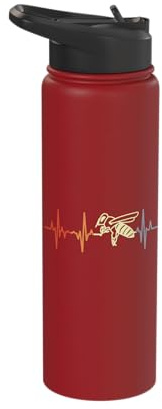 Vintage Bee Heartbeat Beekeeping Enthusiast Beekeeper Stainless Steel Insulated Water Bottle