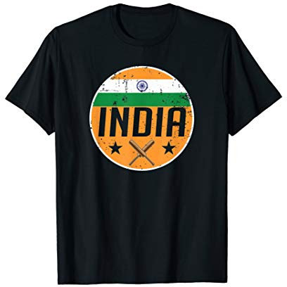 India Cricket Flag Jersey Bat Match Tournament Fan Gift T-Shirt