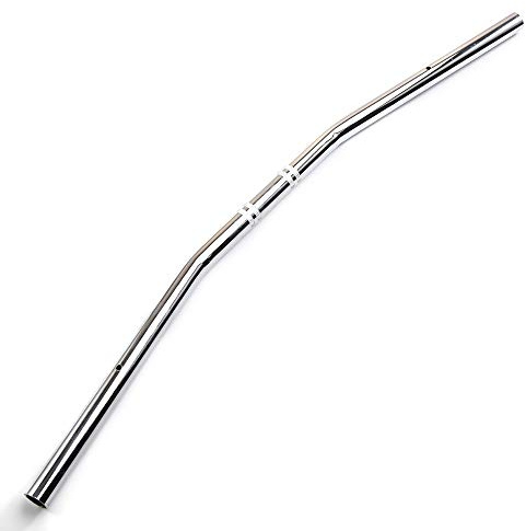 Manillar Universal de Motocicleta de 22 mm - Aluminio para Chopper Cruiser Bobber Scooter - Estilo Retro (Plata)