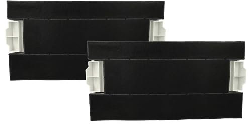 vhbw 4x Filtres à charbon actif compatible avec Neff D4972X0/05, D4982X0, D4983X0MC/01, D4972X0/04 hotte aspirante - 39,8 x 19,6/17,4 x 2,9 cm