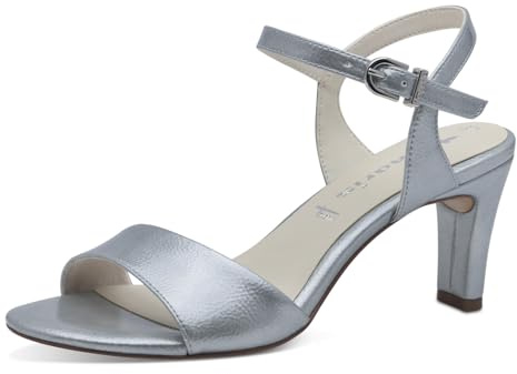 Tamaris Femme Damen 1-28008-42 Sandale à Talon, Bleu Clair laqué, 39 EU