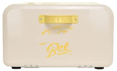 GTGXZX Food Storage Container Metal Bread Bin Bread Box For Counter Bread Storage Container Farmhouse Food Storage For Decor Homemade Pantry(Yellow)